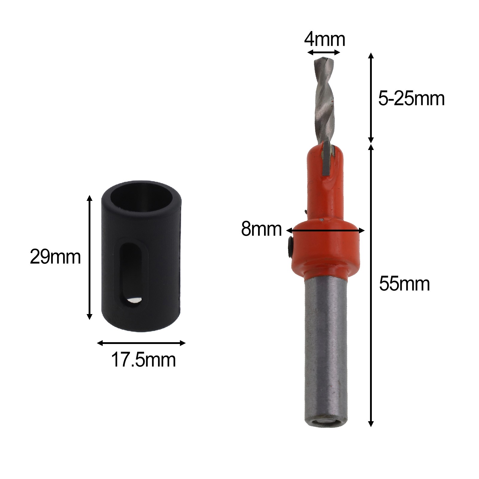 Versatile Woodworking Countersink Drill Bit Set with Adjustable Depth Stopper - Picture 62 of 70