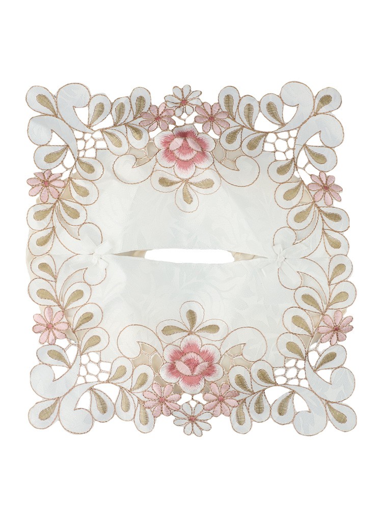 Tissue Box Cover Papers Dispenser Standard Tissue Boxes Vintage Lace Fabric - Picture 13 of 33
