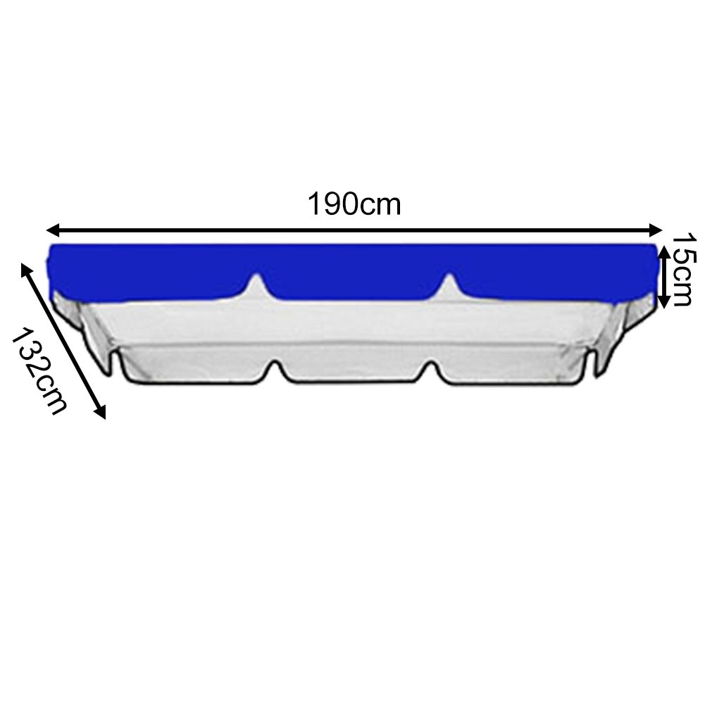 Outdoor Waterproof Swing Cushion-Canopy Cover Set Replacement For Garden Yard - Picture 68 of 69