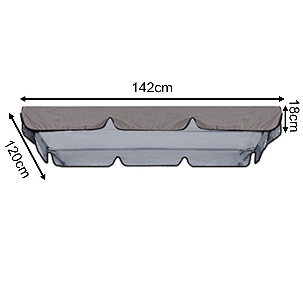 Outdoor Waterproof Swing Cushion-Canopy Cover Set Replacement For Garden Yard - Picture 34 of 69