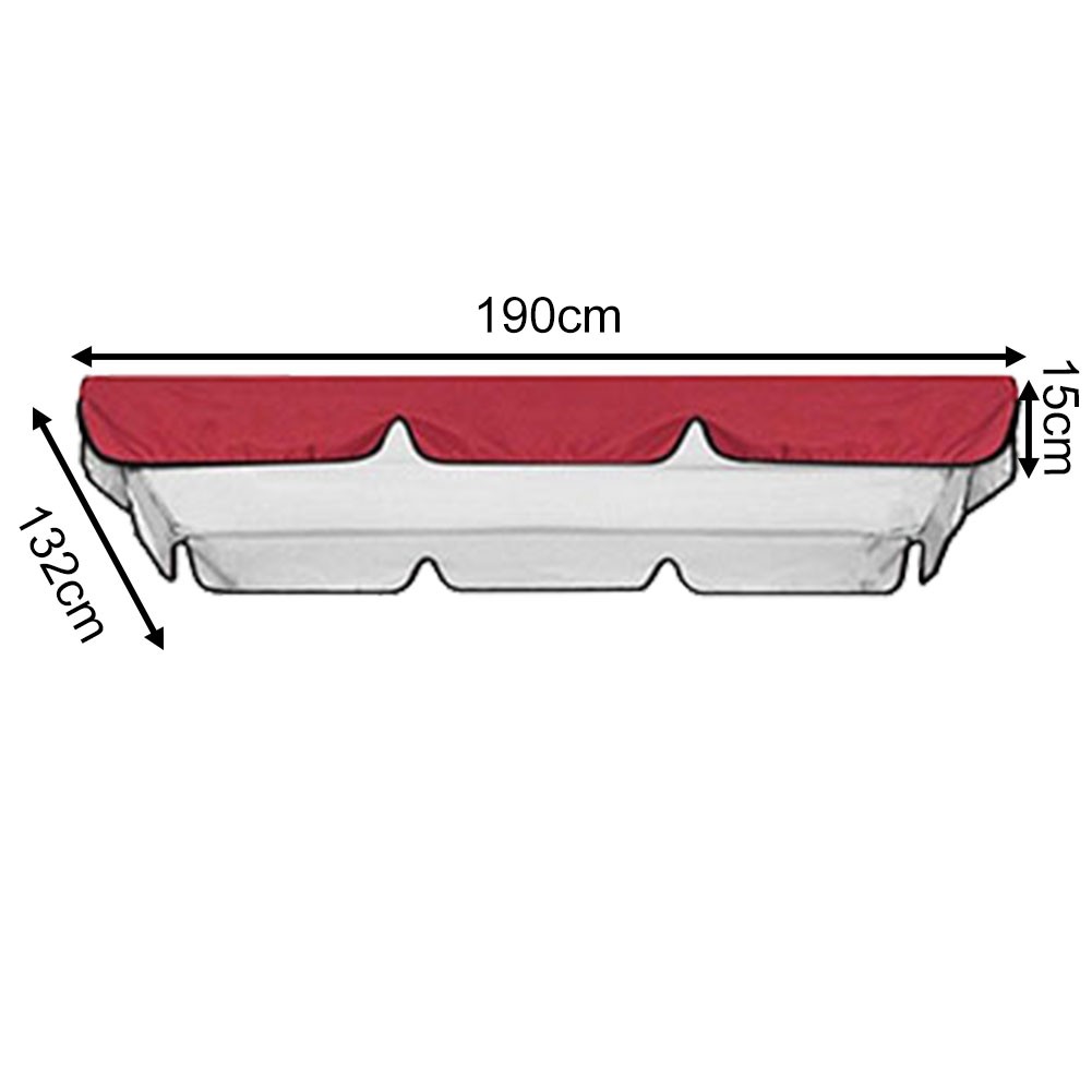 Outdoor Waterproof Swing Cushion-Canopy Cover Set Replacement For Garden Yard - Picture 65 of 69