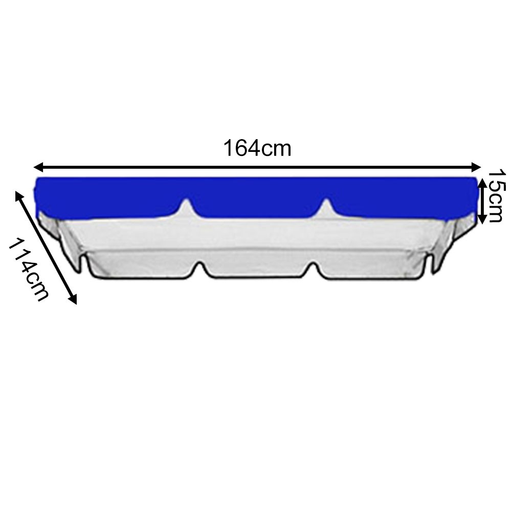 Outdoor Waterproof Swing Cushion-Canopy Cover Set Replacement For Garden Yard - Picture 62 of 69