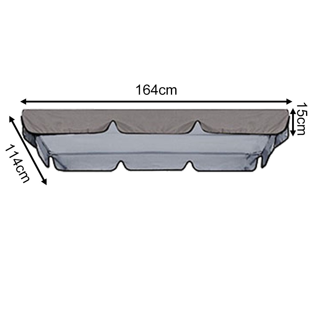 Outdoor Waterproof Swing Cushion-Canopy Cover Set Replacement For Garden Yard - Picture 60 of 69