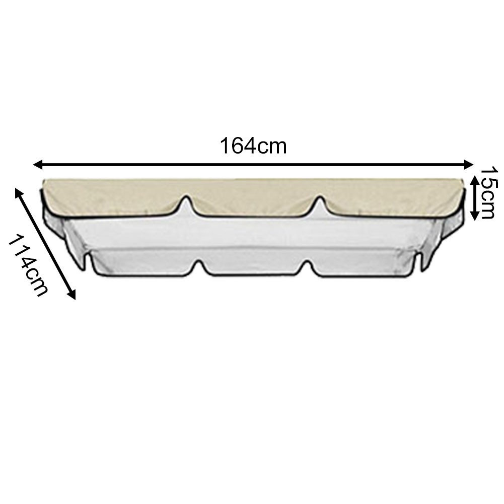 Outdoor Waterproof Swing Cushion-Canopy Cover Set Replacement For Garden Yard - Picture 63 of 69