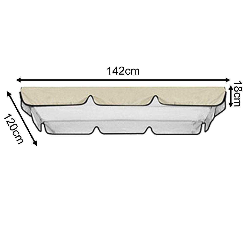 Outdoor Waterproof Swing Cushion-Canopy Cover Set Replacement For Garden Yard - Picture 44 of 69