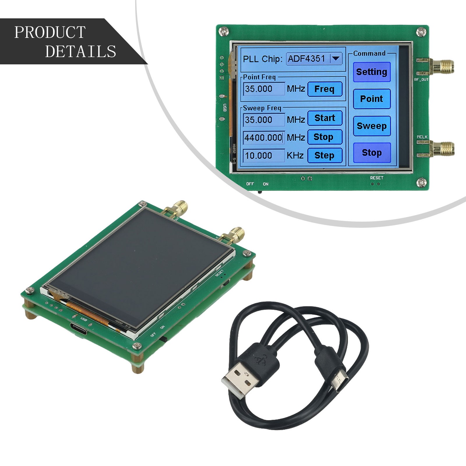 PC Steuerbarer HF-Generator ADF4350ADF4351 Touchscreen HF-Signalgenerator - Bild 26 von 36