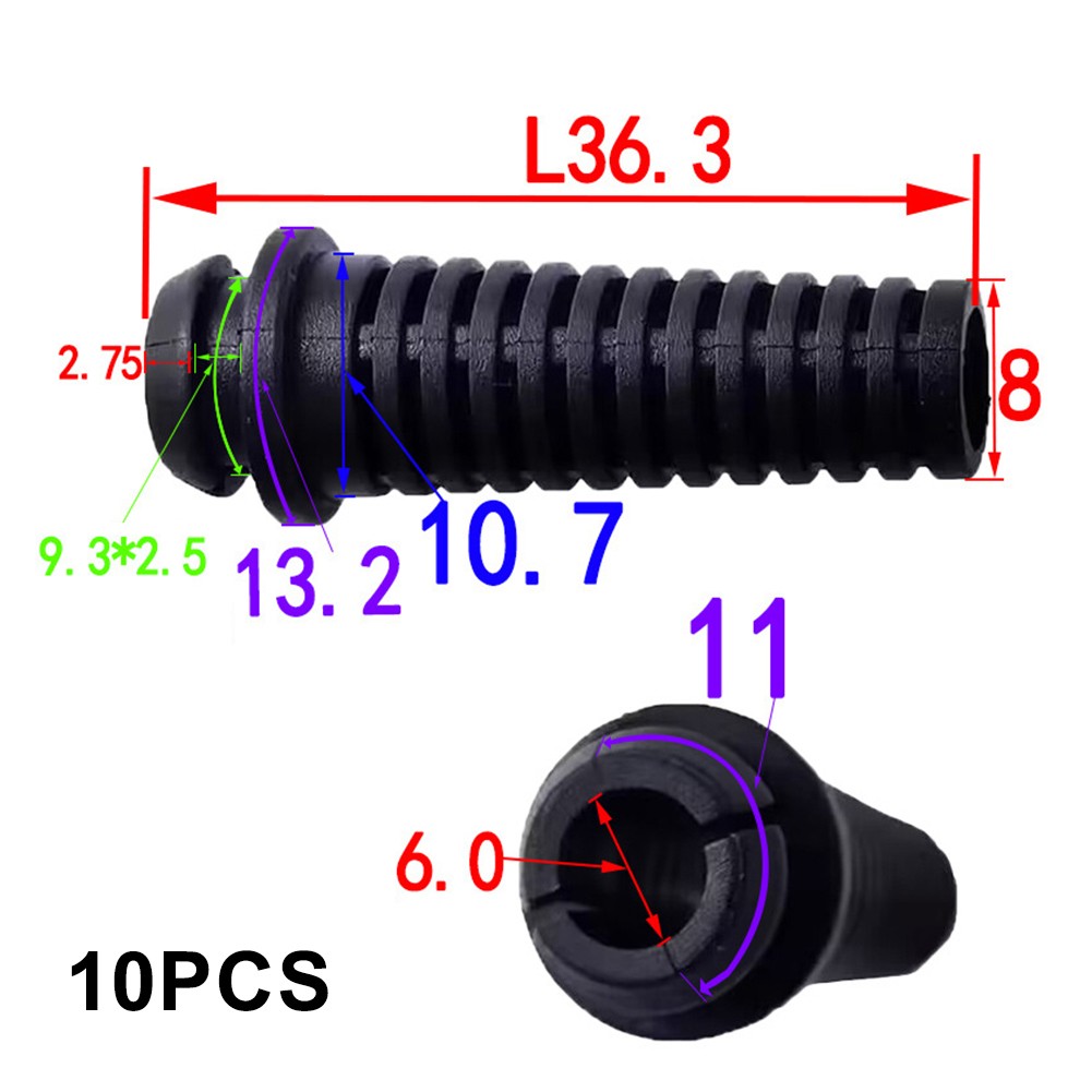 Secure Fit Rubber Boot Protector Sleeve for Electric Drill Cables Set of 10