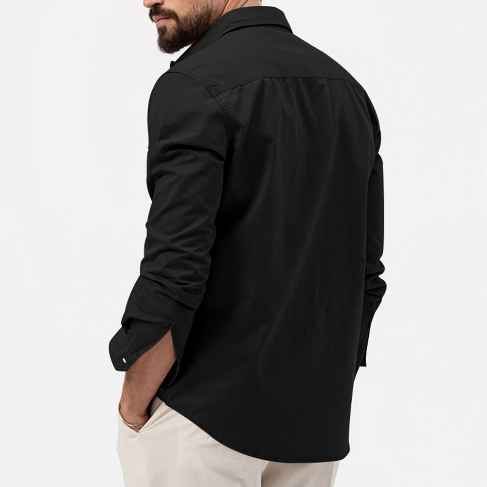 Classic Mens Casual Button Down Cargo Shirts Outwear Coat Tops for Men - Picture 14 of 42