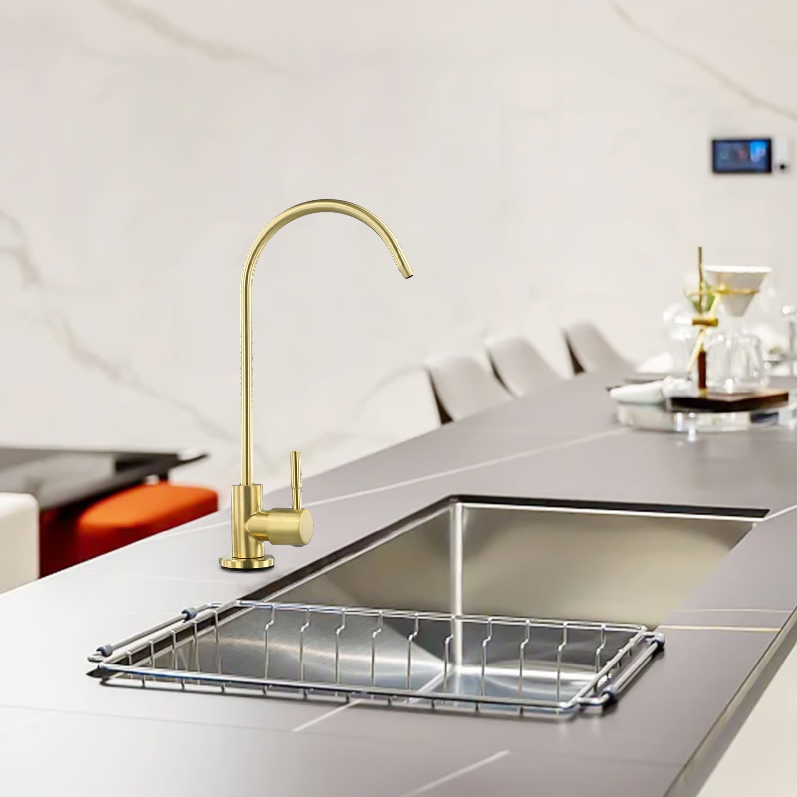 Efficient Filtration System Stainless Steel Sink Drinking Water Filter Faucet