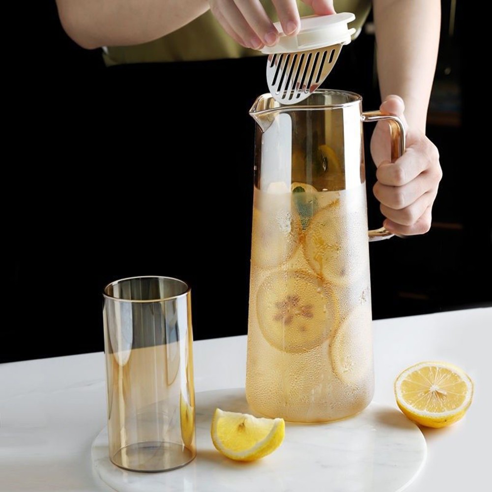 Glass Carafe with Lid Premium Borosilicate Glass Wide Spout Heat Resistant - Picture 29 of 47