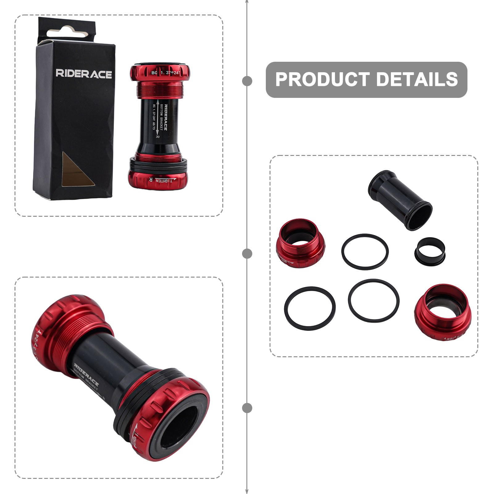 Brand New Bottom Bracket Ceramic Ball Bearing BB52 Components Cycling 68-73mm - Picture 30 of 50