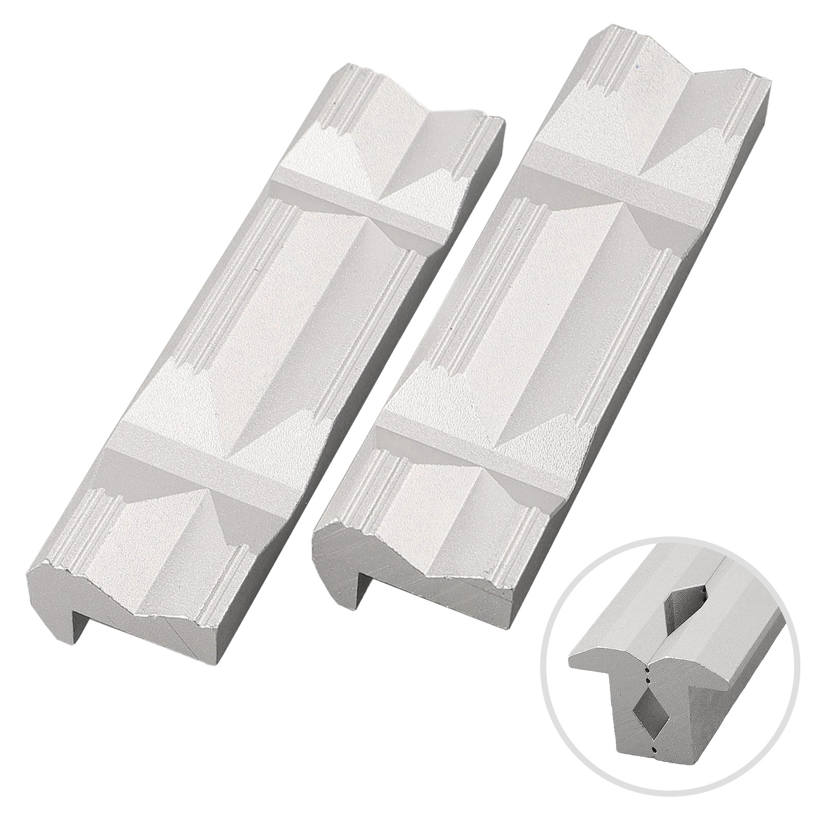 Mandíbula de aluminio mecanizada con precisión tipo V para fresado CNC tornillo de acero - Imagen 25 de 56