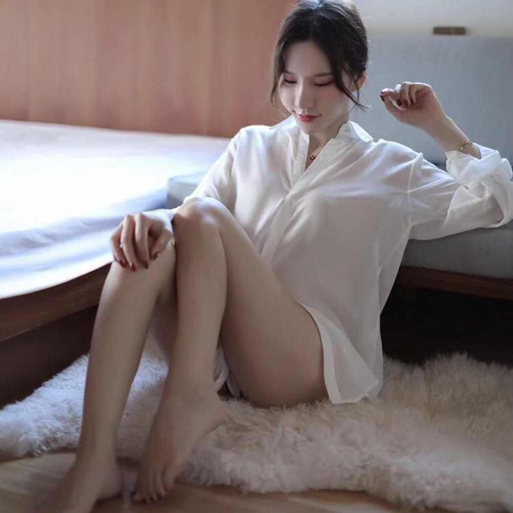 Séduisant pyjama transparent liquidation femme petit ami chemise vêtements de nuit lingeri