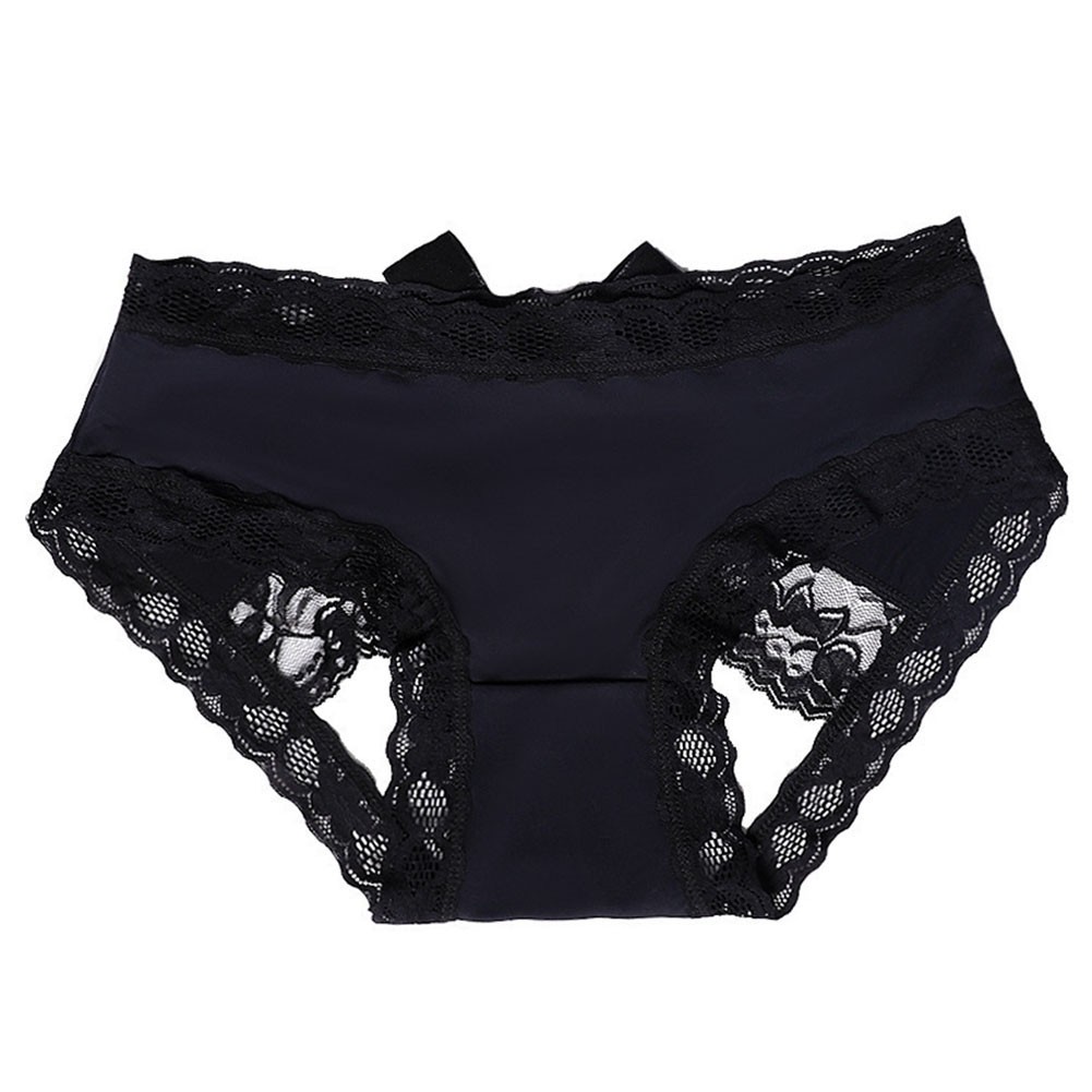 Sexy Lingerie Women Underwear G-string Panty Thong Lace Tempt Hollow Bow-knot - Picture 9 of 16