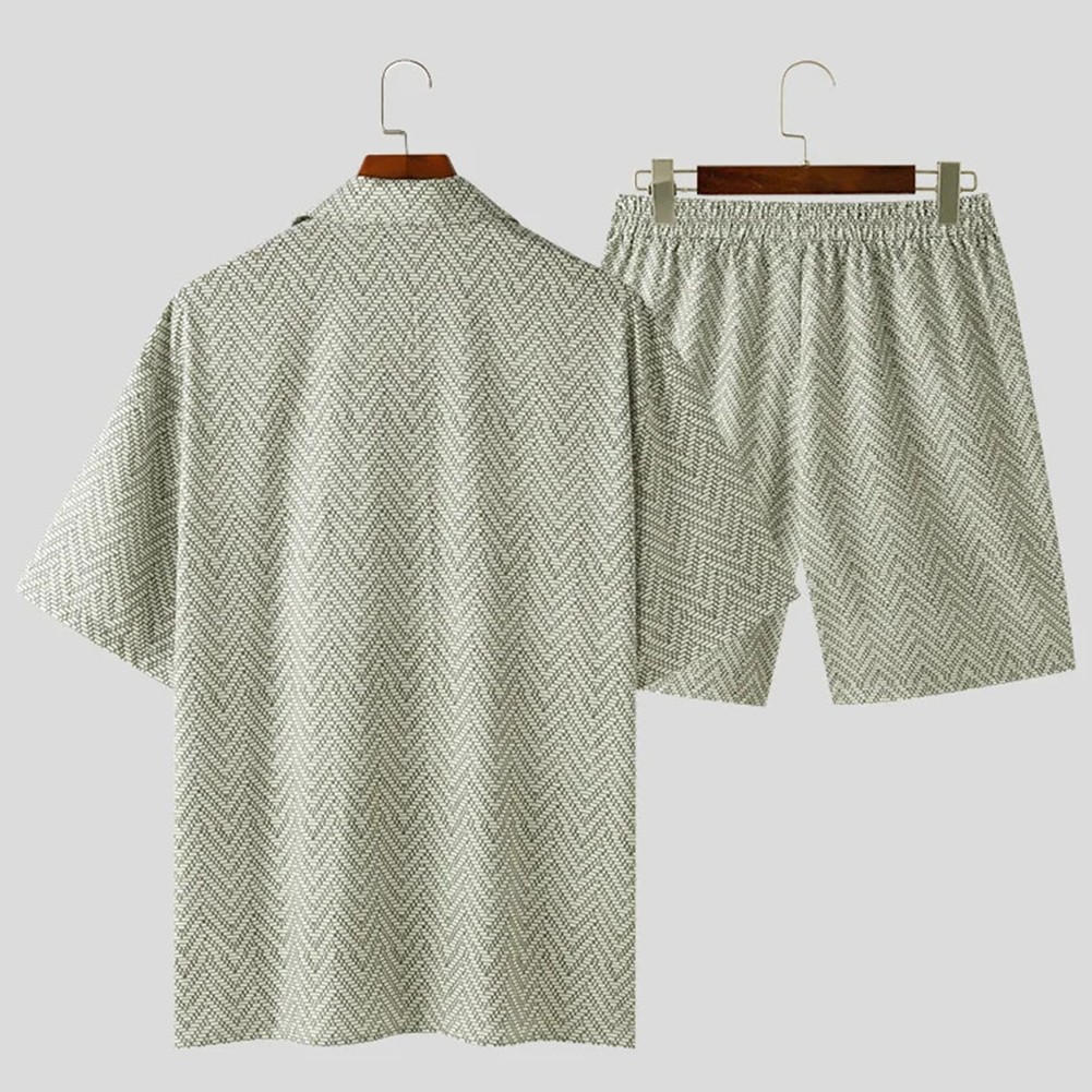 Feiertagsverschleiß Herren -Urlaubs -Outfit Gestreiftes Muster Leichte Dehnung - Bild 21 von 72