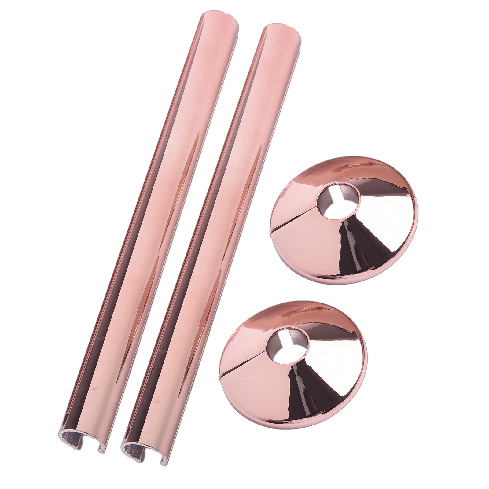 Easy Installation for Neat and Stylish Look Chrome Pipe Covers Set of 2