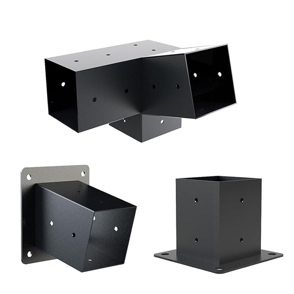 Pitched Roof Pergola Bracket With Wall Mounting Hardware For 4x4 In pitched-roof-pergola-bracket-with-wall-mounting-hardware-for-4x4-in