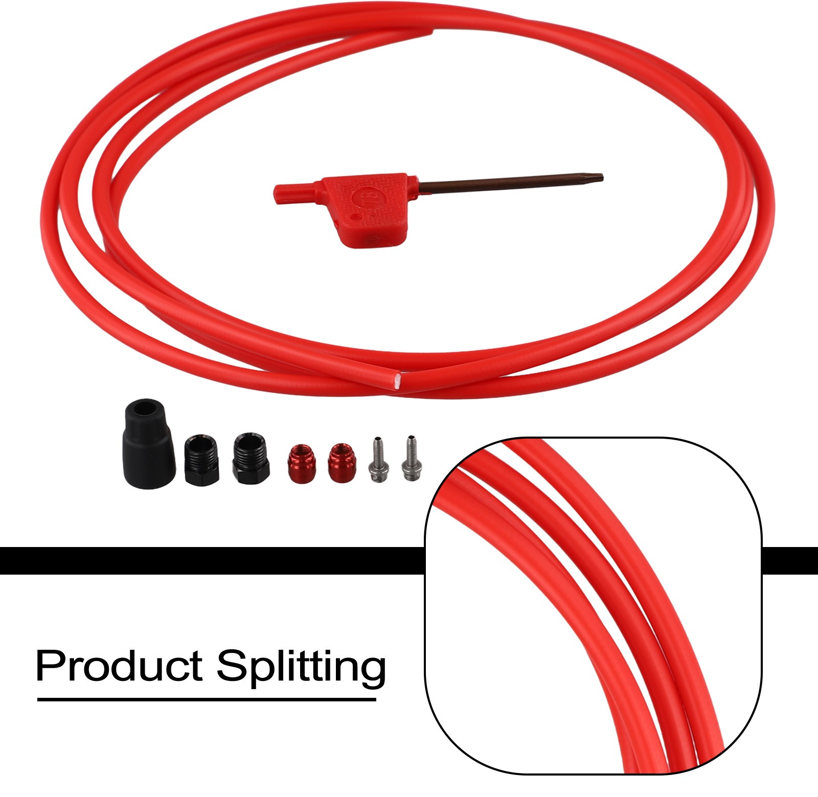 2 Meter Brake Hose Kit Fit For-Sram RED AXS FORCE-AXS Bike Connector Set BLACK - Picture 41 of 50