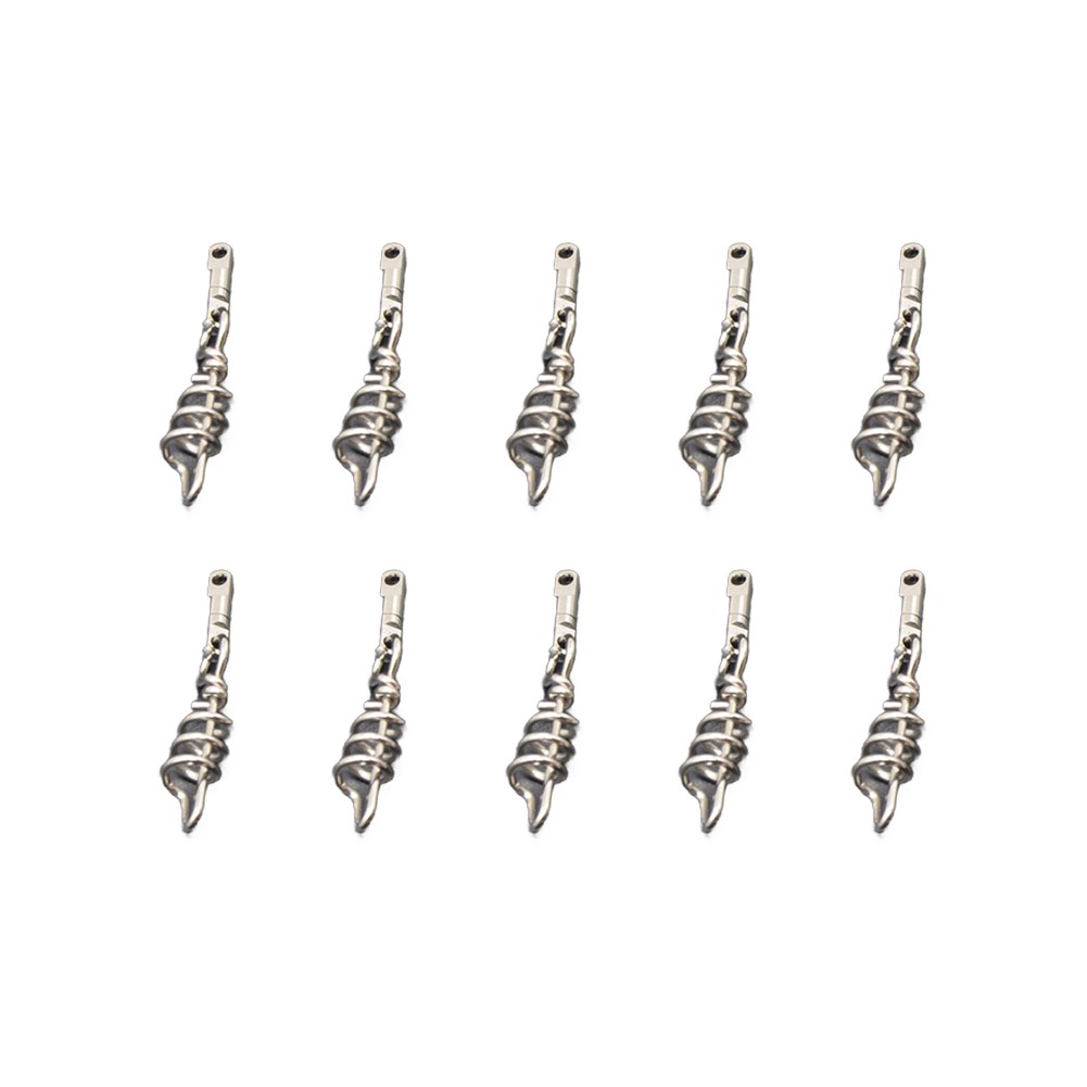 Reliable Heavy Duty Round Swivel Snaps for Fishing Corkscrew Set of 10