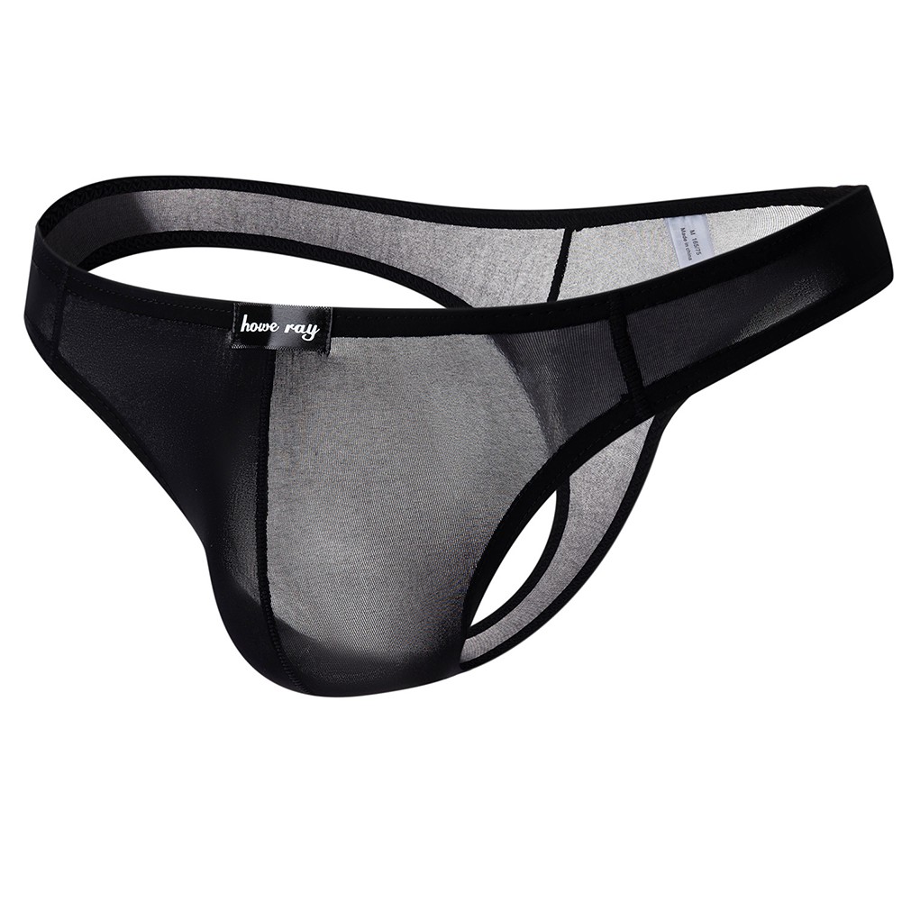 Men Sexy Lingerie Ice Silk Sheer Pouch G-string Thong Briefs Underwear Underpant - Picture 27 of 40