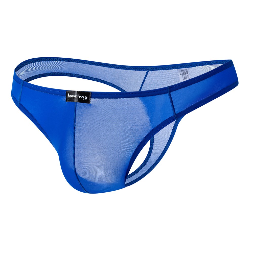 Men Sexy Lingerie Ice Silk Sheer Pouch G-string Thong Briefs Underwear Underpant - Picture 40 of 40