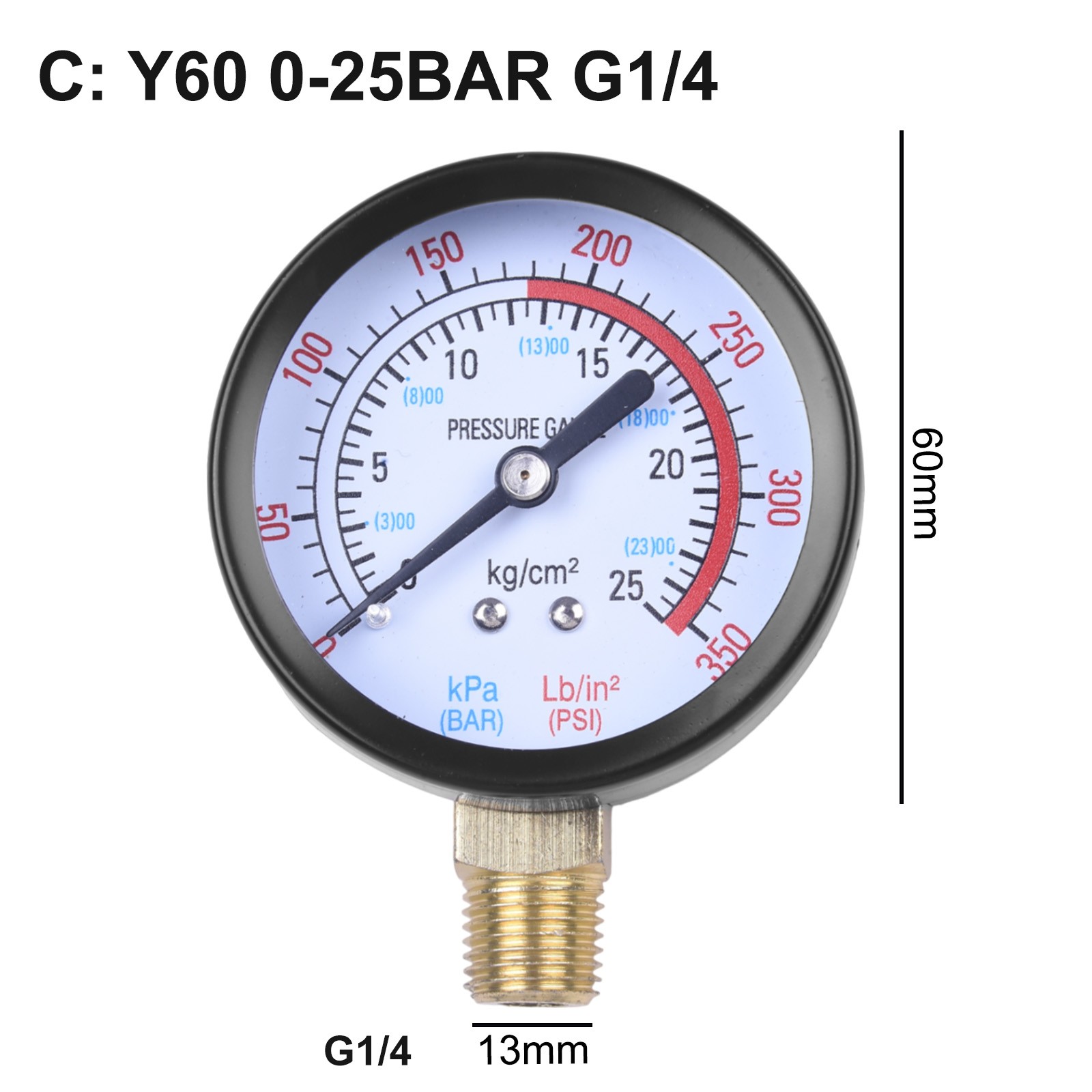 Medición precisa Y60 01 6Mpa 0230PSI para manómetro de compresor de aire - Imagen 49 de 71