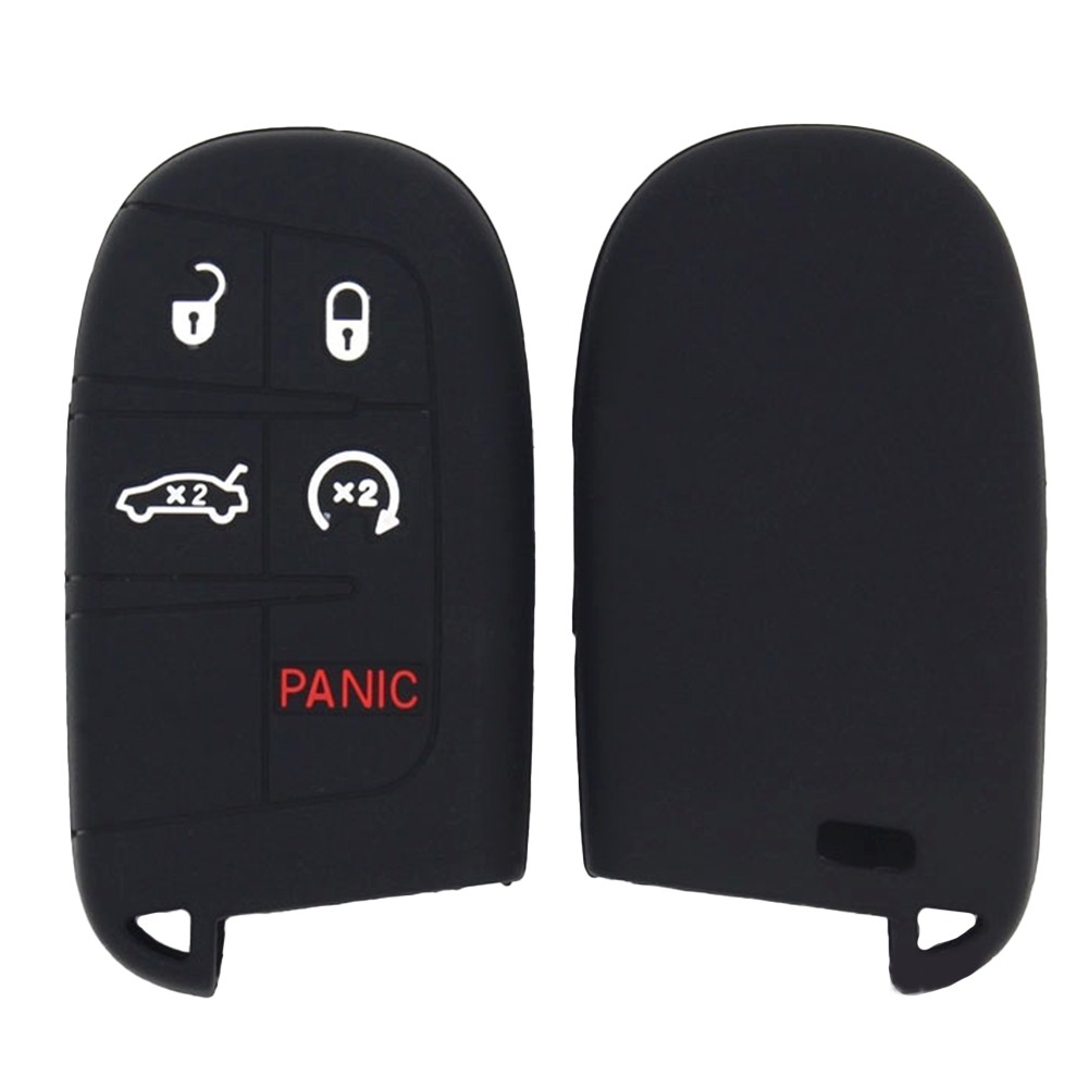 Improved Grip Silicone Cover for Dodge For Chrysler 5 Button Remote Key