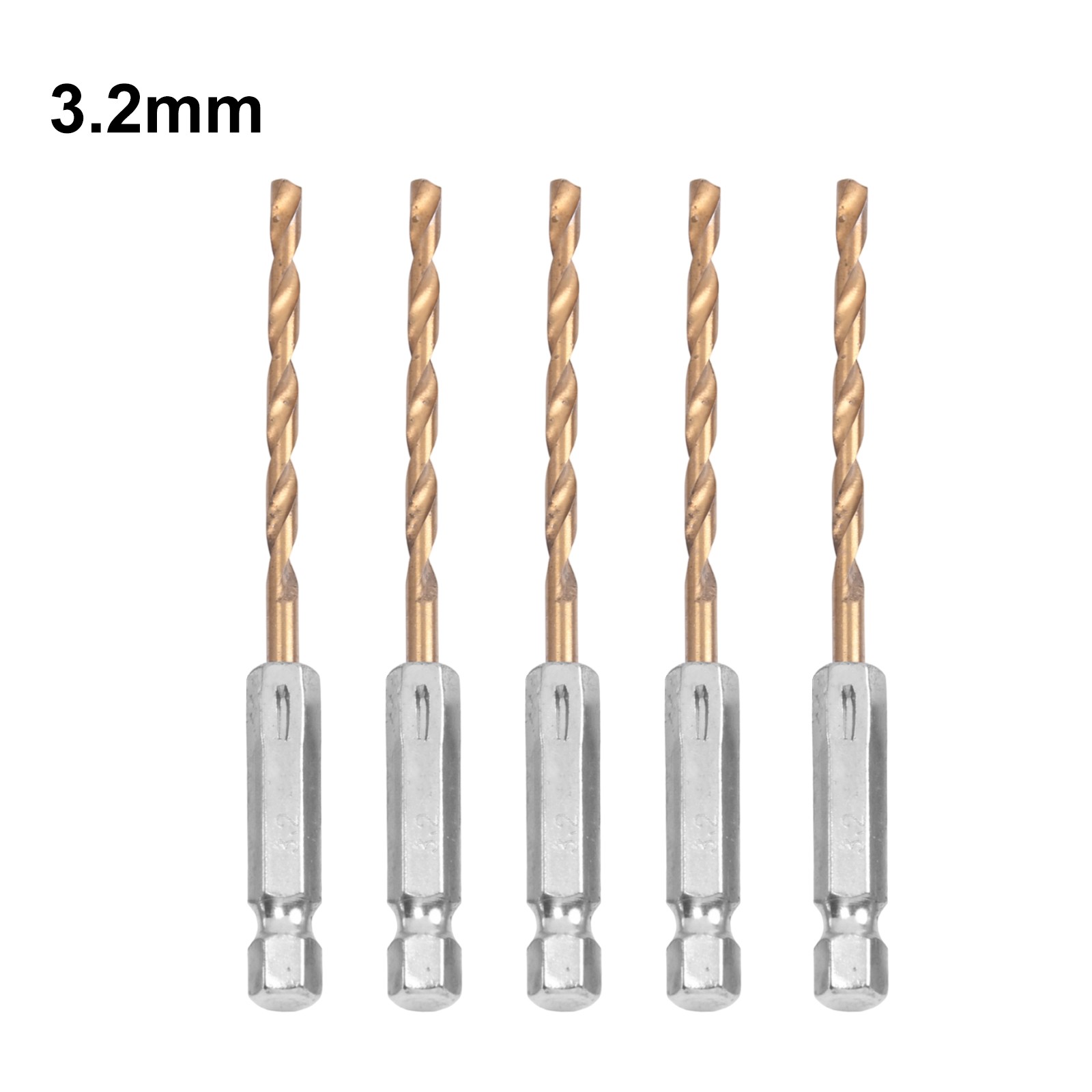 Quick Change 5pcs HSS Drill Bit Set Hex Shank 1 5mm 6 5mm Hexagonal Handle