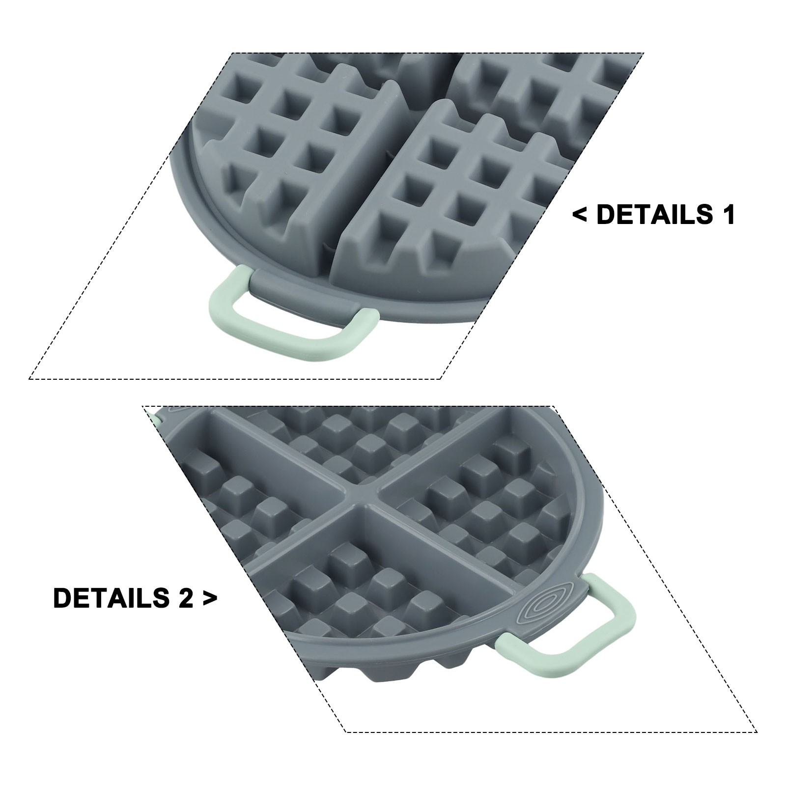 Convenient Silicone Waffle Trays Suitable for Home Baking and Small Businesses