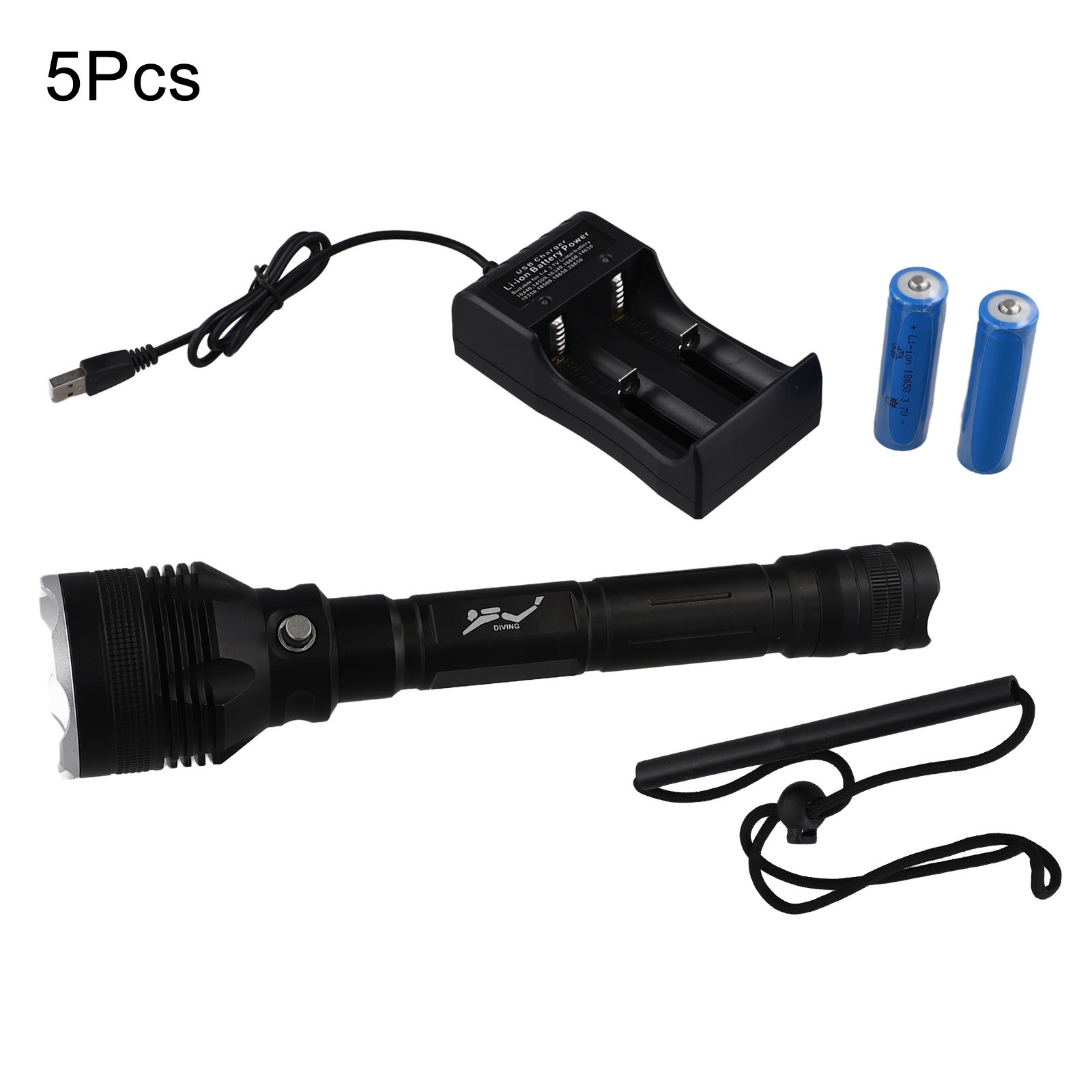 Lumière Blanche Lampe Torche Plongée Orange vente en gros Écorce Coupe P70.2 Fort Léger