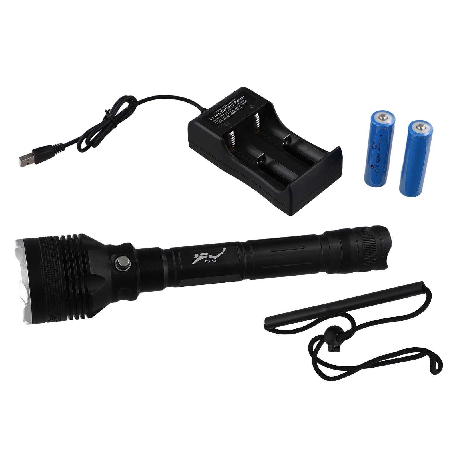 Lumière Blanche Lampe Torche Plongée Orange vente en gros Écorce Coupe P70.2 Fort Léger