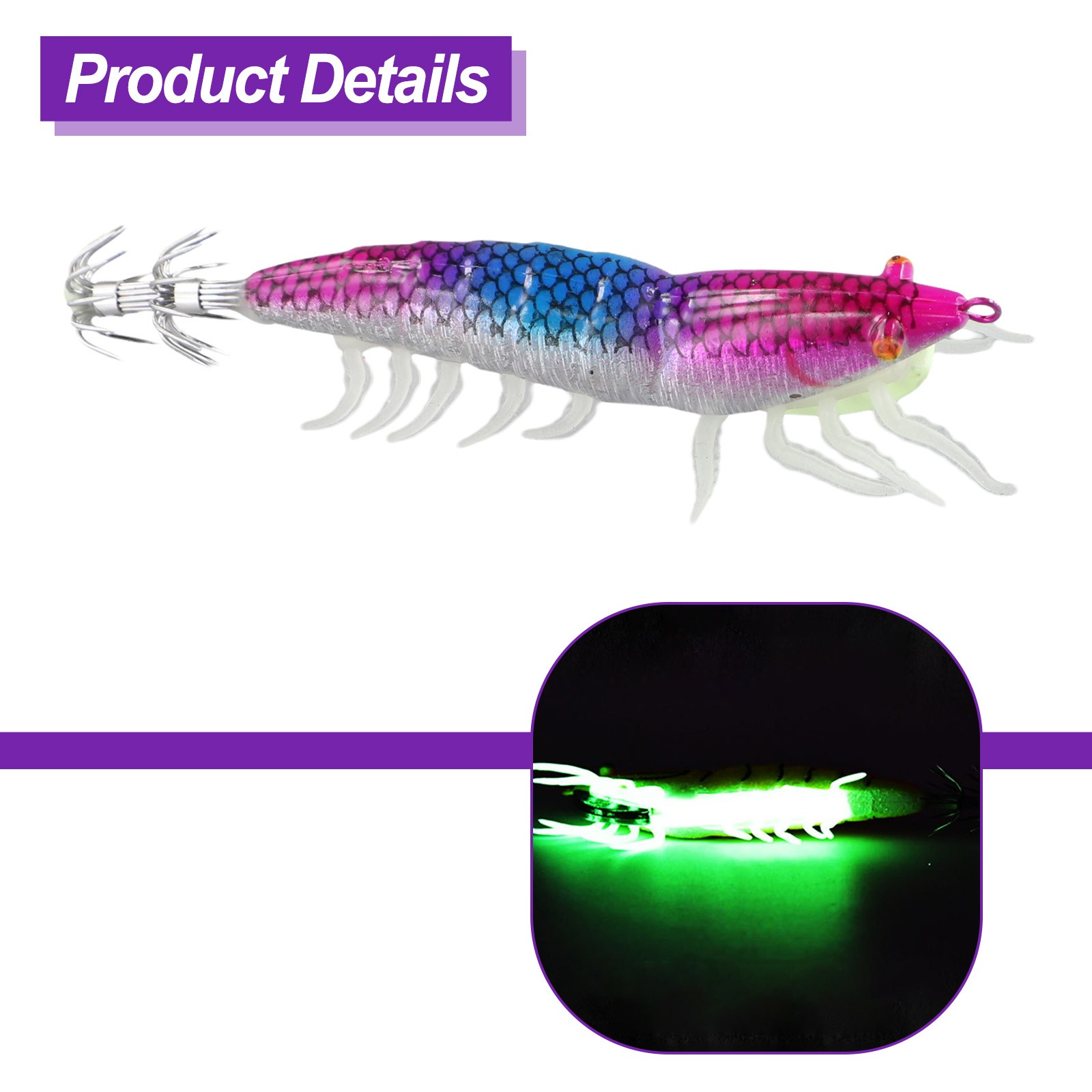 Appât de poisson calmar leurre crochet réaliste yeux 3D appâts en bois pêche - Imagen 38 de 82