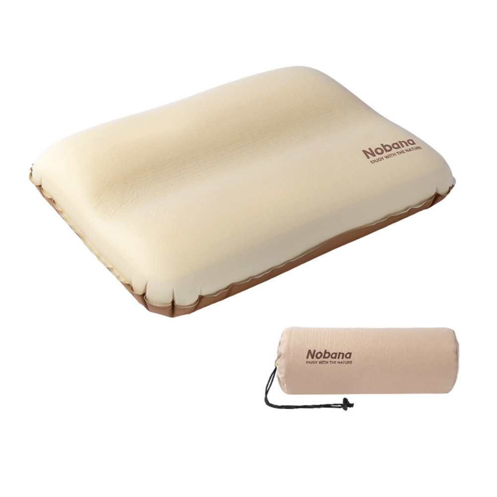 Almohada de esponja autoinflable para camping cabeza de liberación de presión diseño compacto - Imagen 31 de 32