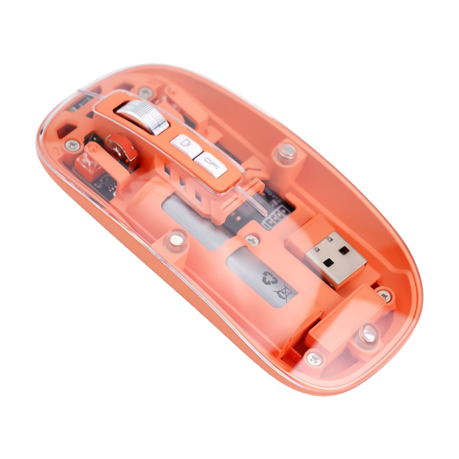 Precision 2400DPI verstellbare USB-Maus mit stilvollem transparentem Design - Bild 13 von 63