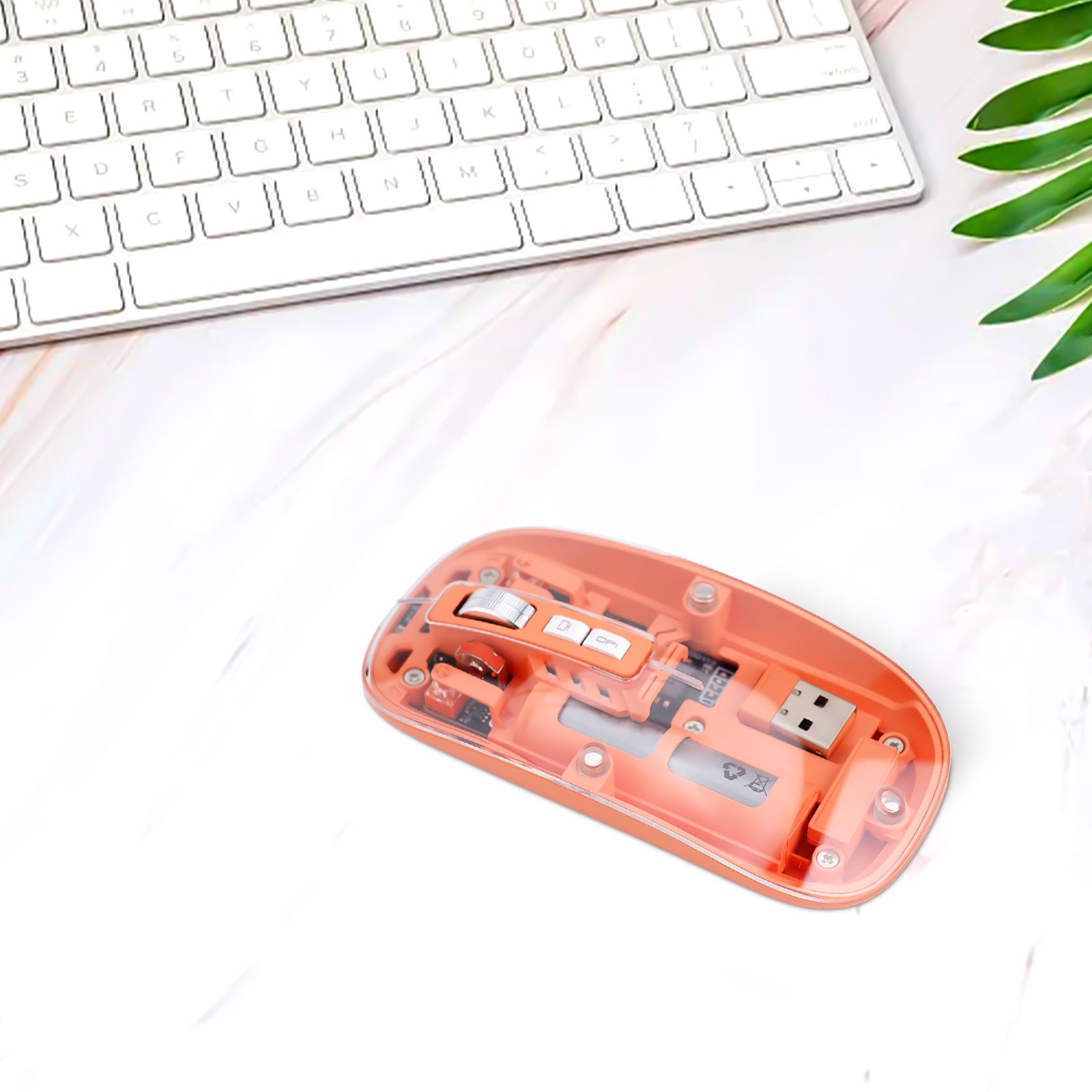 Precision 2400DPI verstellbare USB-Maus mit stilvollem transparentem Design - Bild 15 von 63