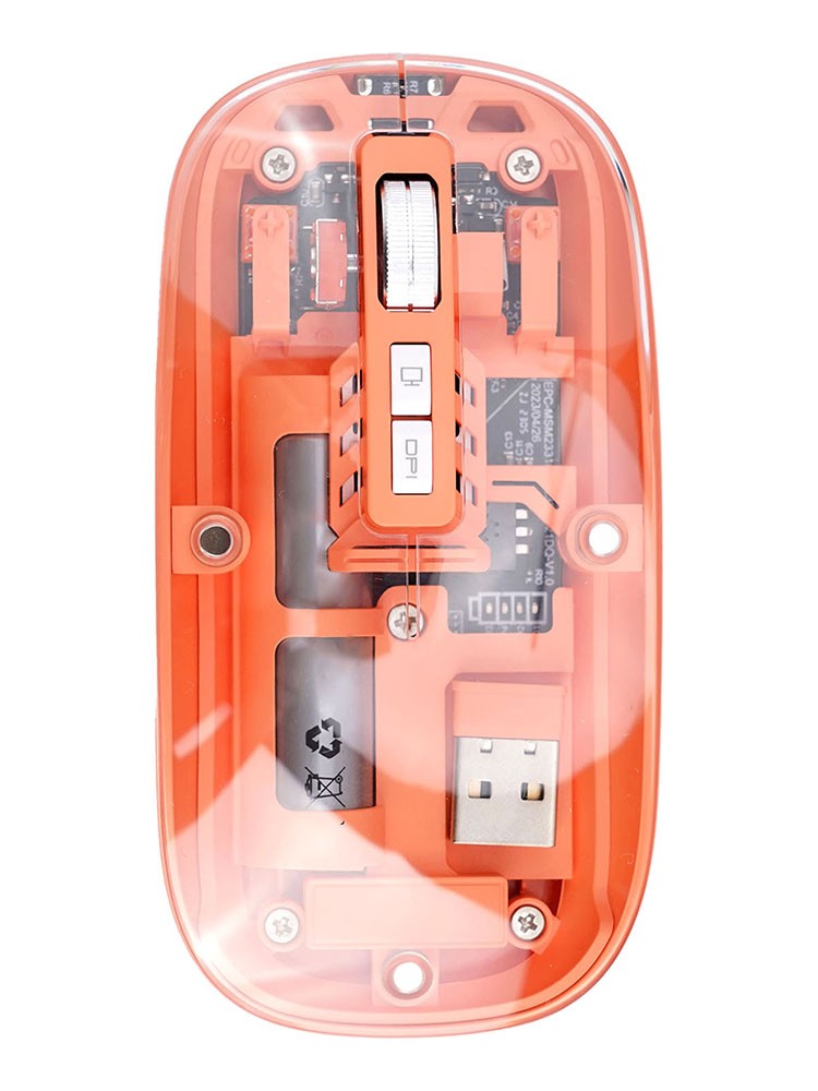Precision 2400DPI verstellbare USB-Maus mit stilvollem transparentem Design - Bild 23 von 63