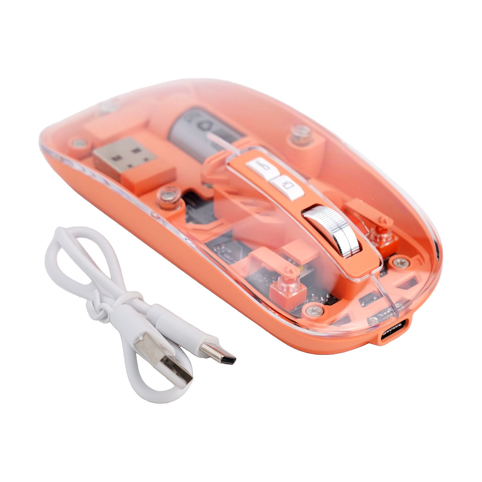 Precision 2400DPI verstellbare USB-Maus mit stilvollem transparentem Design - Bild 19 von 63