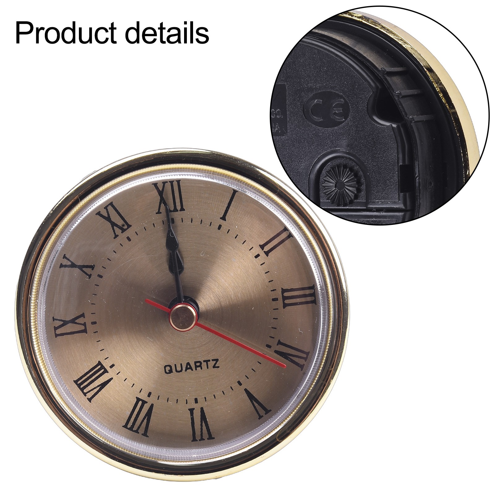Convenient DIY Parts Roman Numbers Quartz Clock Insert Replacement 65mm