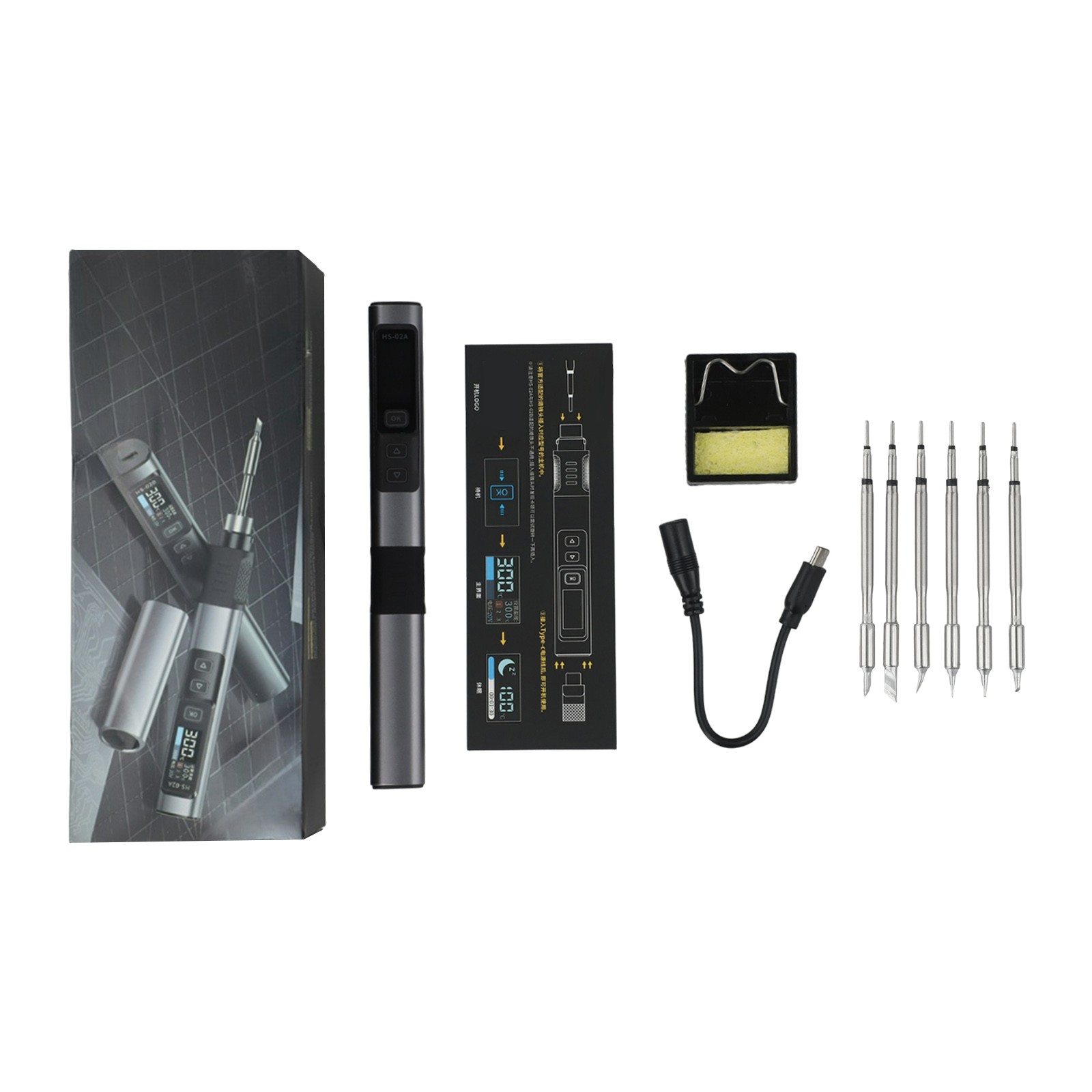 Soudure électronique 100W Fer à Souder Intelligent Oniissy HS02A 100W - Température Réglable 100-450°C - Écran Couleur - Alimentation PD/QC/DC Station Soudage FNIRSI HS02A Soudure électronique 100W Fer à Souder Intelligent Oniissy HS02A 100W - Température Réglable 100-450°C - Écran Couleur - Alimentation PD/QC/DC Station Soudage FNIRSI HS02A