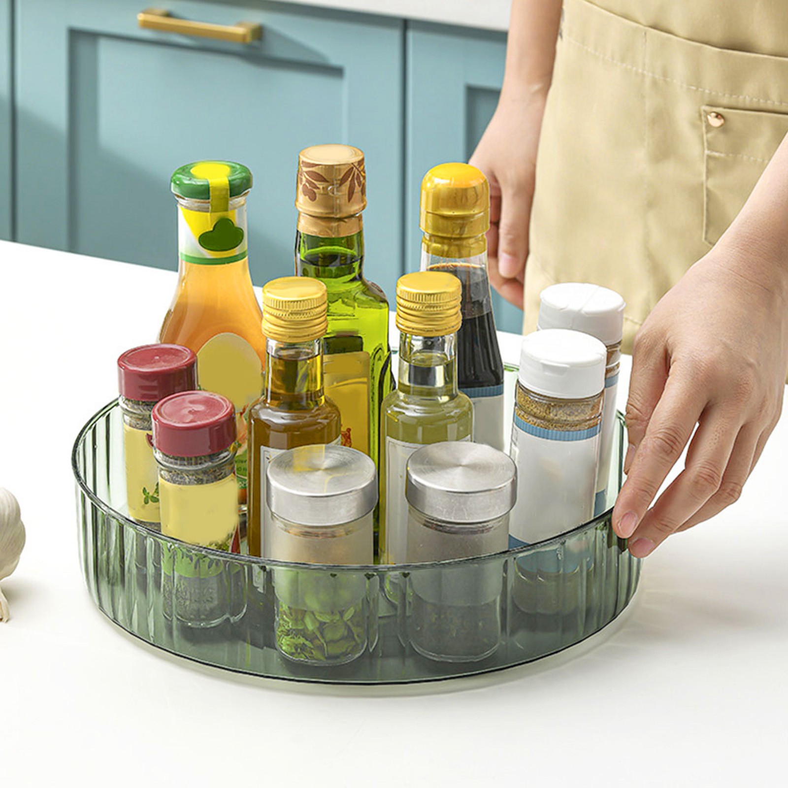 Transparent Organizer for Tidy Spaces Lazy Susan for Spice Rack Makeup Pantry - Picture 17 of 69