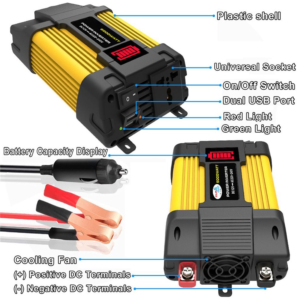 Reliable Power Inverter with LED Battery Display Convenient Charging Solution - Picture 23 of 25