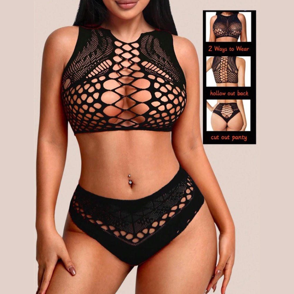 Mono Erótico Porno Bikini Acrílico Algodón Nylon Poliéster Color Sólido - Imagen 19 de 31