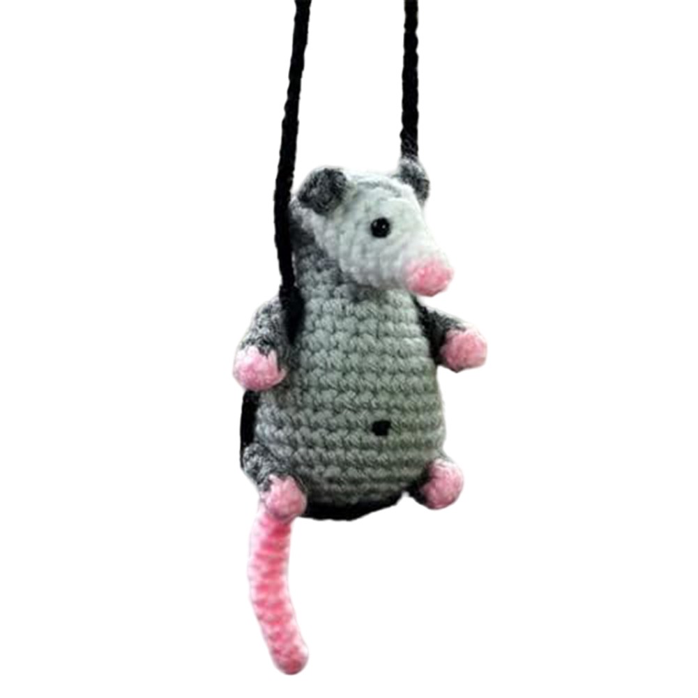 Cute Opossum Car Decoration Car Interior High-Quality Yarn Intricate Details