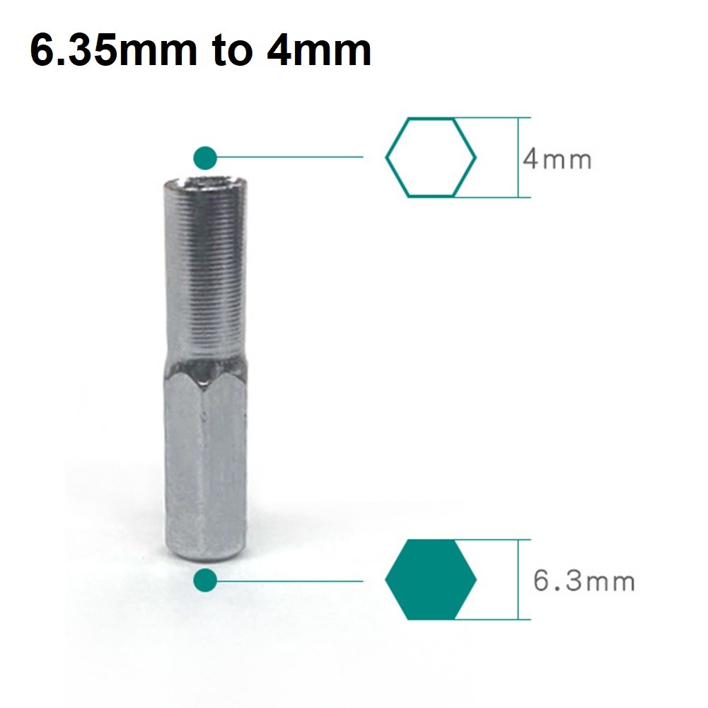 6.35mm To 4mm Hex Transducer Adapter Socket Magnetic For Screwdriver Drill Bits - Picture 16 of 28