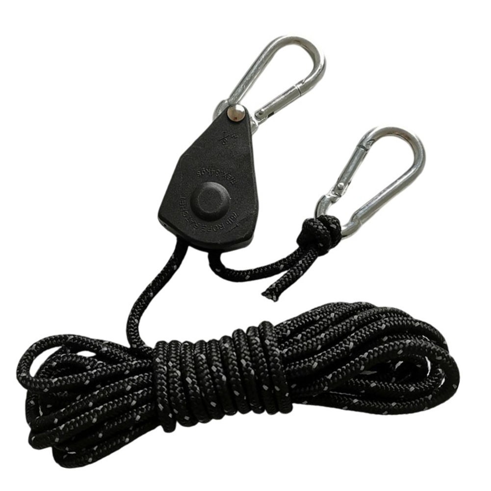 Secure and Heavy Duty 5M Pulley Buckle Windproof Rope Camping Tent Wind Lanyard