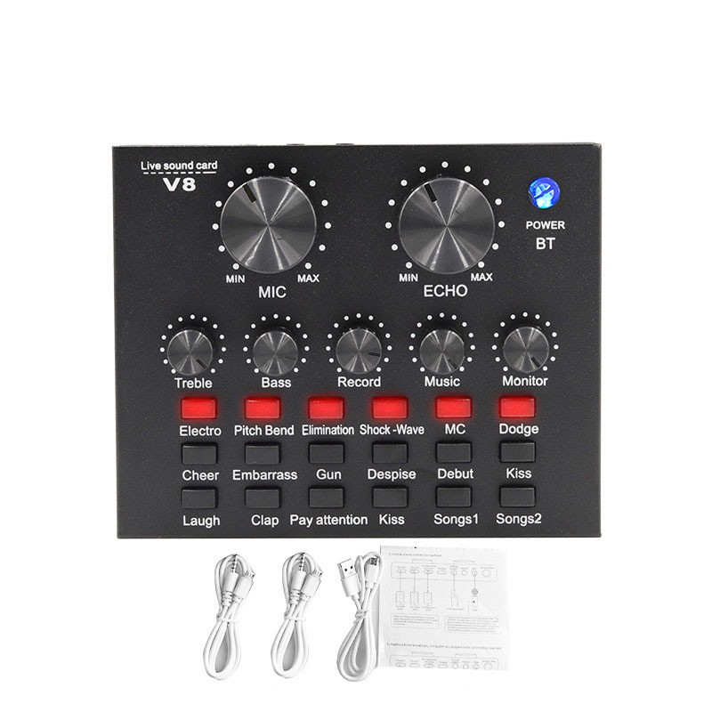 High Performance V8 External Sound Card Set with Essential Accessories - Photo 2/12