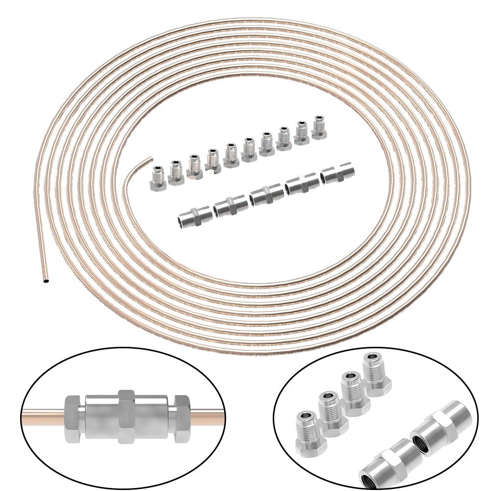10m Brake Line brake pipe steel 4.75 mm & 10 screw connections & 5