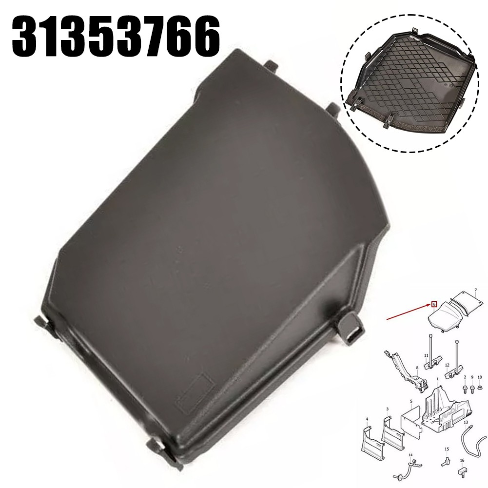 Black Battery Cover Battery Box Cover For Volvo Battery Box Cover Anti-corrosion - Bild 7 von 9