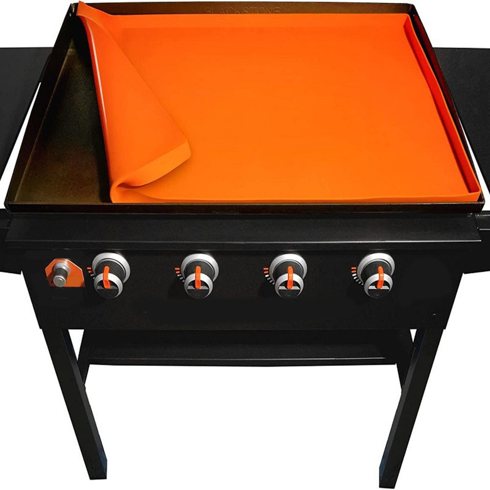 Tapis en silicone orange pour barbecue haute résistance vente en gros aux températures facil