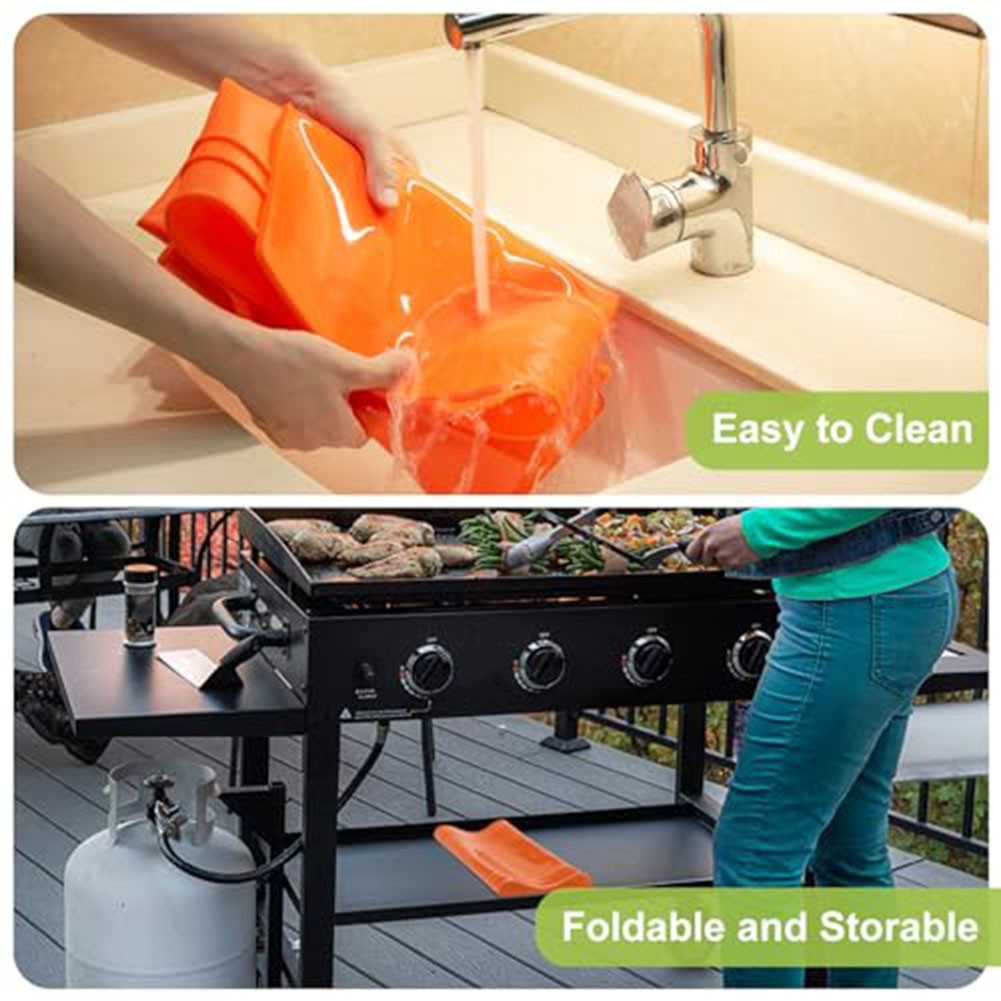 Tapis en silicone orange pour barbecue haute résistance vente en gros aux températures facil